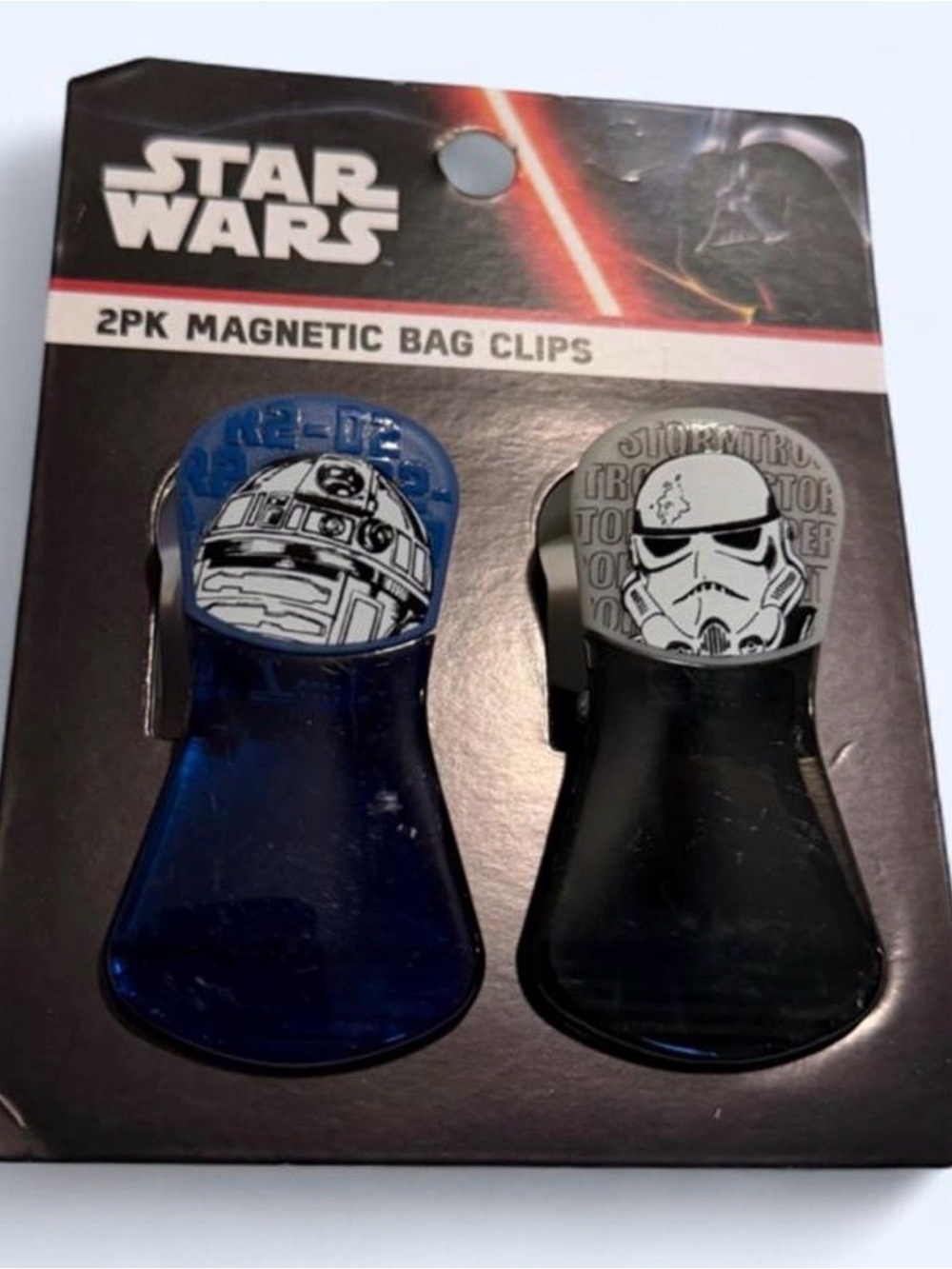 Star Wars 2-Pack Magnetic Bag Clips - Blue & Black R2-D2 and Stormtrooper